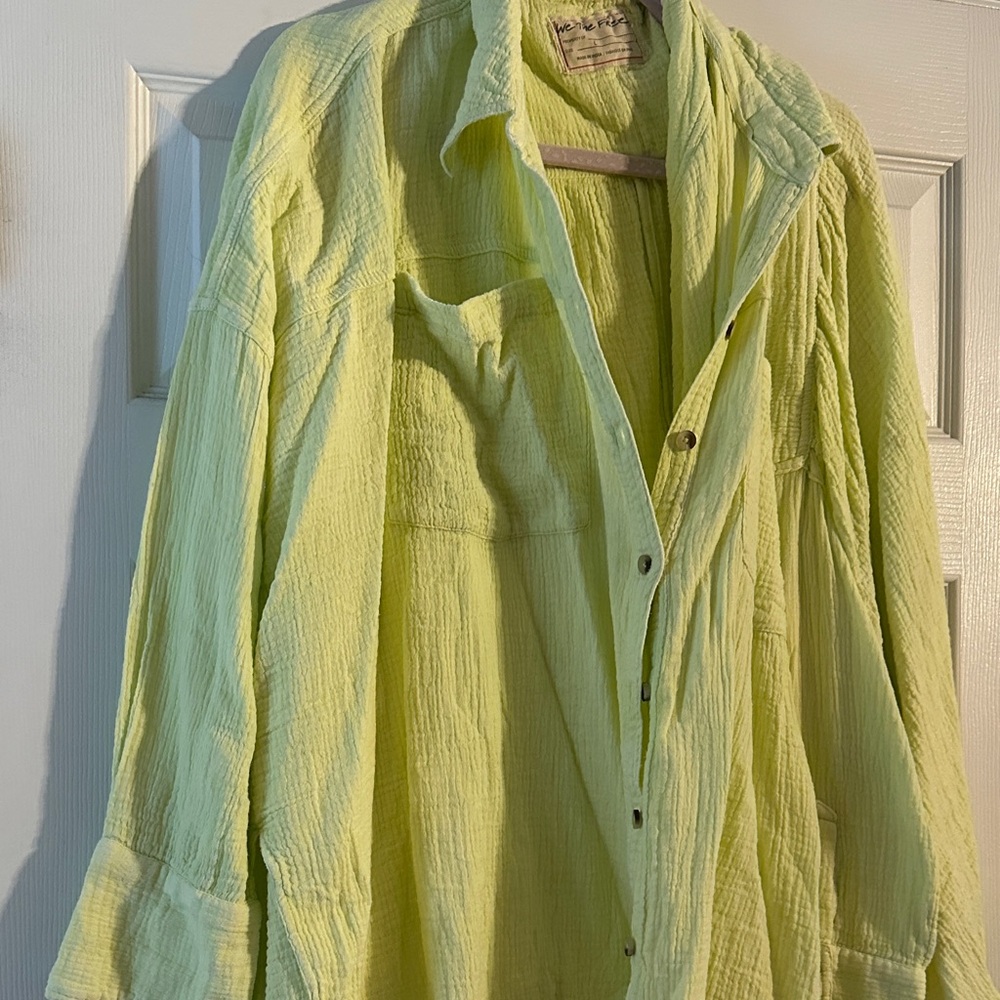 NWT Free People Light Green Utility Jacket - Picture 2 of 7